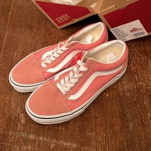 Coral pink vans NWT size mens 4.5 womens 6 with box skate shoes